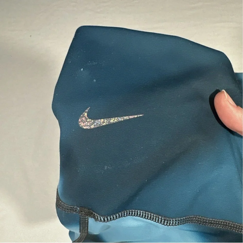 NWT $70 Nike Yoga [ XS ]‎ Dri-FIT 7/8 Tights in Marina Blue /Iron Grey
